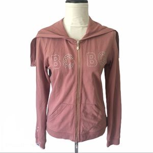 BCBGMAXAZRIA Woman's Zip Up Rhinestone